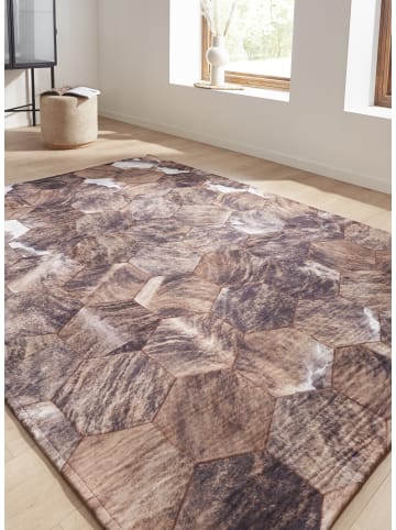 Peyer-Syntex 1 Patchwork Teppich Tierfell Optik 80/150 cm in braun