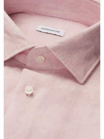 Seidensticker Leinenhemd Regular in Rosa