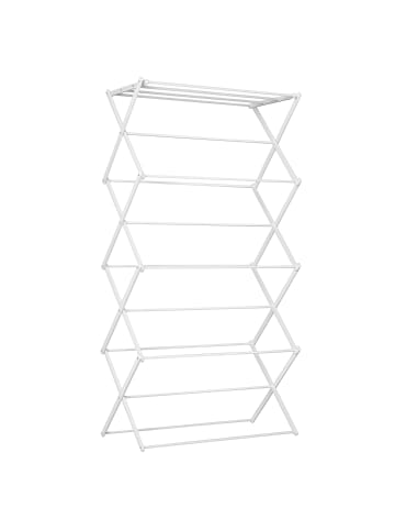 HOMCOM Wäscheständer-74L x 35B x 144H cm-Weiß