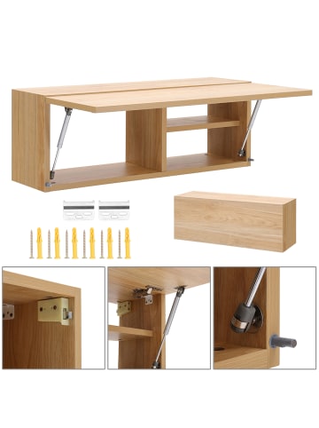 Home Nature Wohnkonzept Badezimmerschrank klappbar in Natur 80x25x30 cm