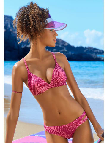 LASCANA ACTIVE Triangel-Bikini-Top in bordeaux-bedruckt