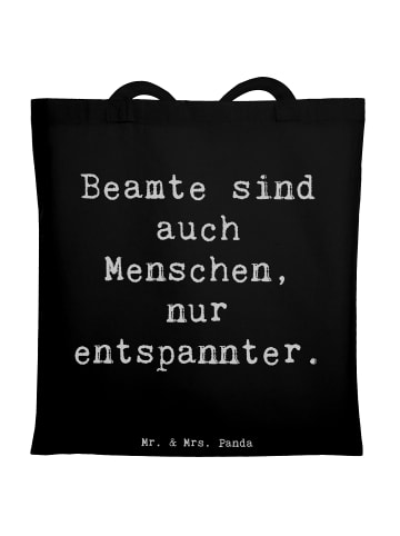 Mr. & Mrs. Panda Umhängetasche Spruch Beamtin Entspannt mit Spruch in Schwarz