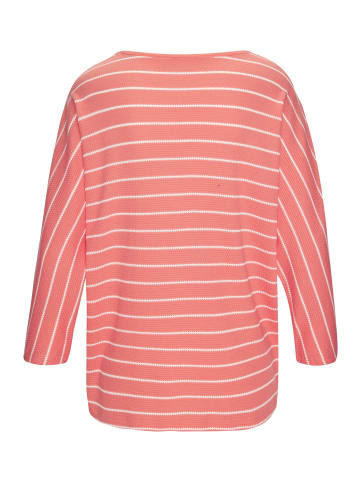 Vivance by Lascana 3/4-Arm-Shirt in apricot, weiß
