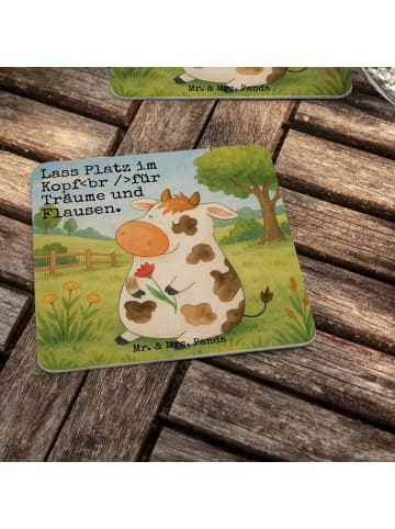 Mr. & Mrs. Panda Tischuntersetzer Kuh Design mit Spruch in Weiß