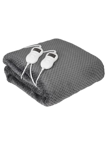 camry CR 7417 Elektrische Heizdecke für 2 Personen - 8 Heizstufen & Timer in Grau