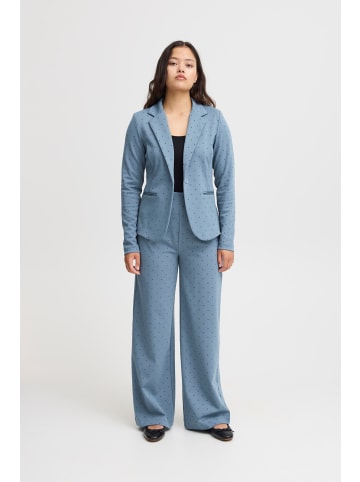 ICHI Casual Hose IHKATE Regular fit in Blue Mirage Flock Dot