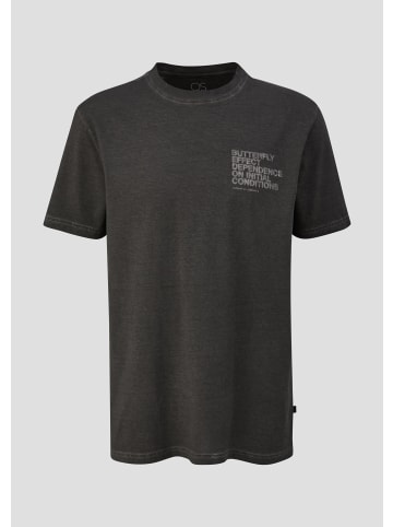 QS T-Shirt kurzarm in Schwarz