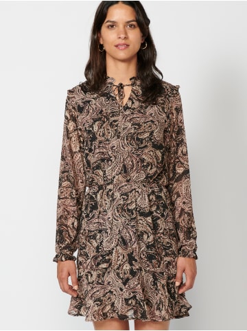 KOROSHI Kleid mit langen ärmeln in schwarz