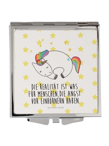 Mr. & Mrs. Panda Schminkspiegel klein Einhorn Nacht mit Spruch in Weiß