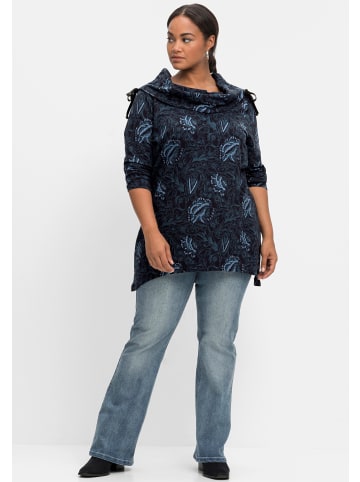 sheego by Joe Browns Sweatshirt in schwarz-bedruckt