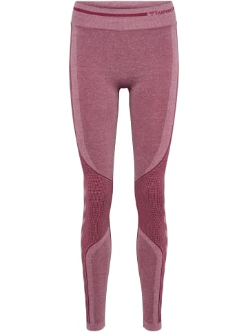 Hummel Hummel Leggings Hmlmt Yoga Damen Atmungsaktiv Schnelltrocknend Nahtlosen in CABERNET MELANGE