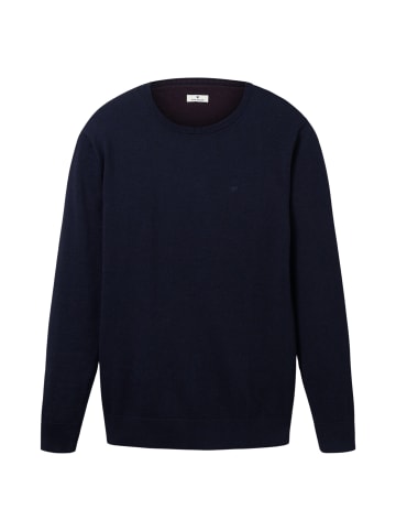 Tom Tailor Pullover 'Basic' in navy meliert