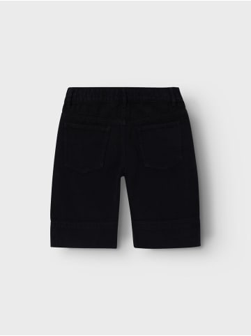 name it Twill Jeans Shorts mit Verstellbarem Bund in Schwarz