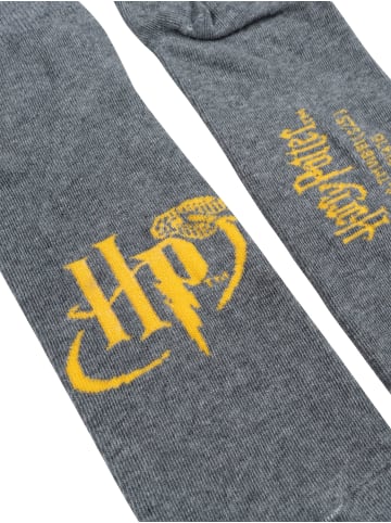 Harry Potter 4er Pack Harry Potter Hogwarts Socken Sneaker Strümpfe in grau