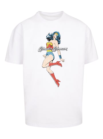 F4NT4STIC Heavy Oversize T-Shirt Wonder Woman Jump in weiß