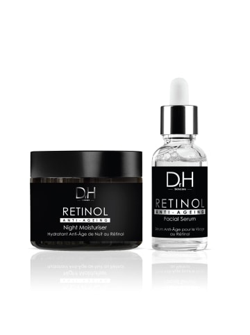 Skinchemists 3tlg Retinol Hautverjüngende Nachtcreme 60ml + Retinol Gesichtsserum 30ml