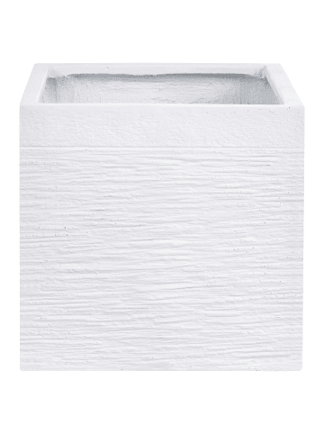 Beliani Outdoor Blumentopf PAROS in Weiß - (W) 40 x (H) 38 x (L) 40 cm