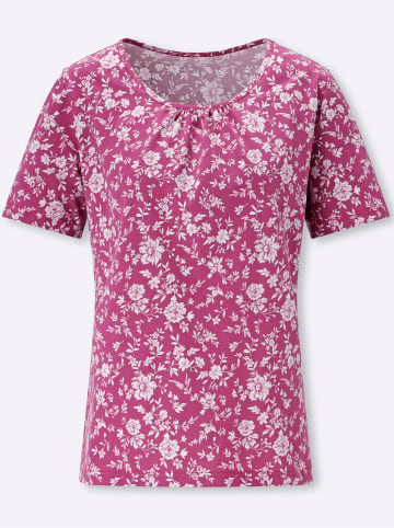 Sieh an! Kurzarm-Shirt in erika-altrosa-bedruckt