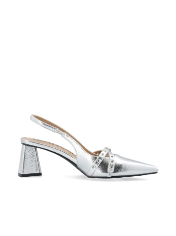 Bianco Slingbacks in Silver