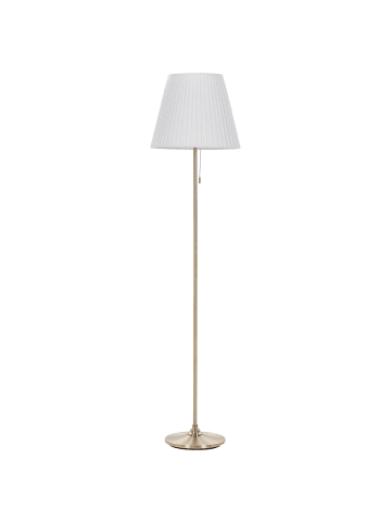 Beliani Stehleuchte TORYSA in Messing/Weiß - (W) 35 x (H) 148 x (L) 35 cm