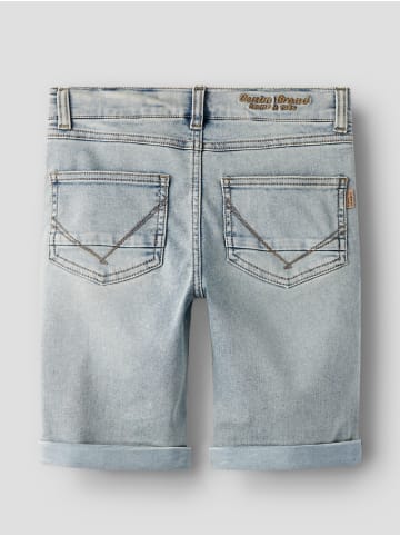 name it Long Shorts in light medium blue denim