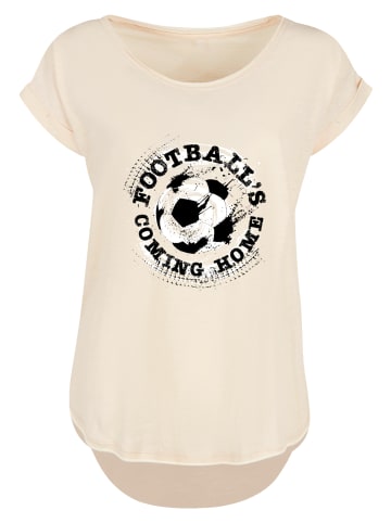 F4NT4STIC Long Cut T-Shirt Football's Coming Home Paint Splatter in Whitesand
