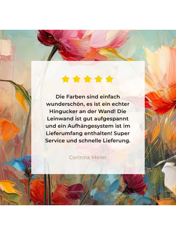 MuchoWow Poster mit Leiste Bunte Blumen  (BxH)