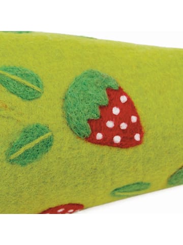 ROTH Schultüte gefilzt Motiv Erdbeeren mit Band 70 cm, Wolle in Bunt