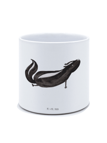 Mr. & Mrs. Panda Blumentopf Groß Stinktier Yoga ohne Spruch in Weiß