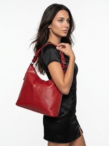 Samantha Look Handtasche echt Leder in rot