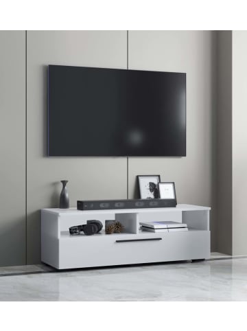 ebuy24 TV Tisch ArilaL 14 Weiß 115 x 40 cm