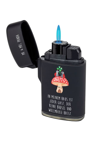 Mr. & Mrs. Panda sturmfeuerzeug Marienkäfer Fliegenpilz mit Spruch in Schwarz