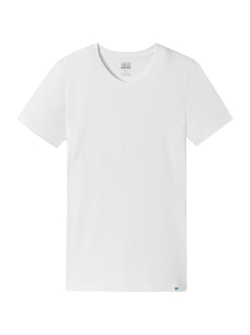 Schiesser Unterhemd / Shirt Kurzarm Long Life Cotton in Weiß