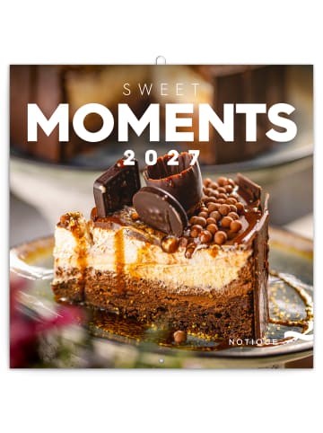 NOTIQUE Wandkalender 2027 6-sprachig in Sweet Moments - 30 x 30 cm