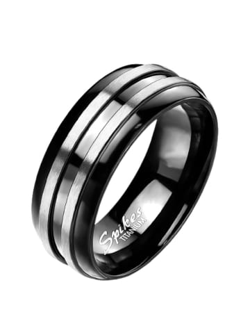 Bungsa Ring in Schwarz-silber