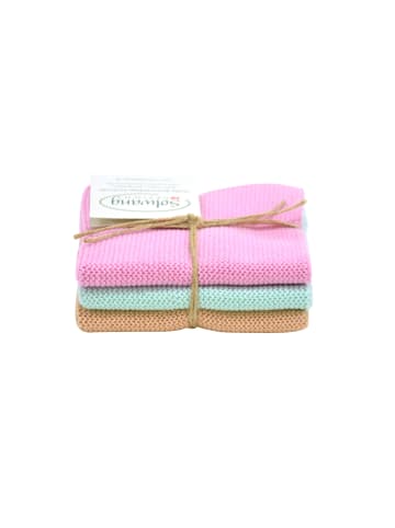 Solwang Wischtuch Rosa Aqua Nougat Kombi 3er Set