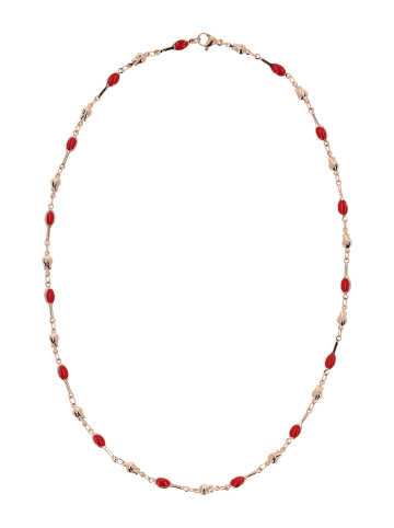 NAEMI Women Necklace in Rose Gold Red