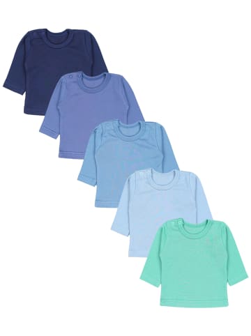 TupTam Baby Jungen Langarmshirt 5er Pack in blau/grün