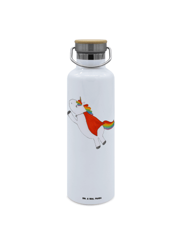 Mr. & Mrs. Panda Trinkflasche Edelstahl Einhorn Geburtstag mit S... in Weiß