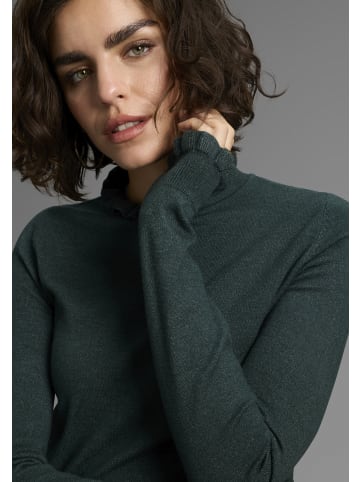Laura Scott Stehkragenpullover in dunkelgrün