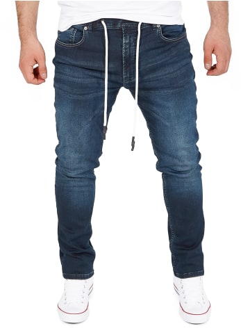 Yazubi Sweathose in Jeans-Optik Erik in Dunkelblau