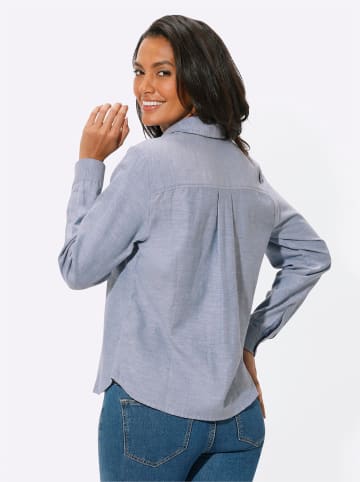 WITT WEIDEN Bluse in taubenblau-meliert