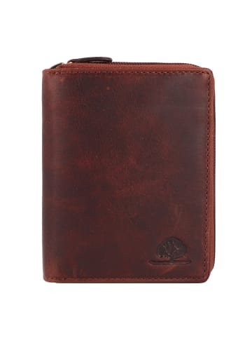 Greenburry Rugged Geldbörse RFID Schutz Leder 10 cm in brown