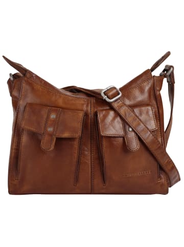 SPIKES & SPARROW Umhängetasche echt Leder in cognac