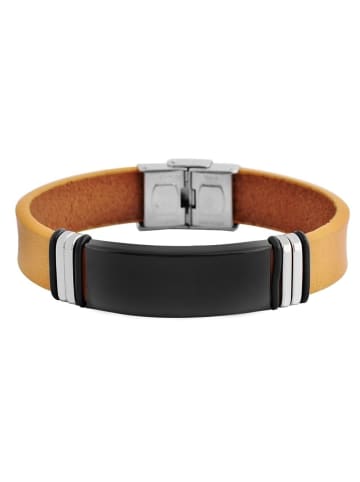 Adeliás Unisex Armband aus Leder 21 cm in braun