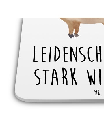 Mr. & Mrs. Panda Tischuntersetzer Sternzeichen Stier mit Spruch in Weiß