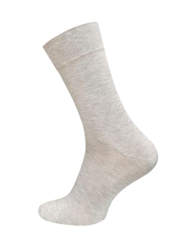 Cotton Prime® 6 Paar Socken ohne Gummibund in beige