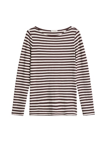 Marc O'Polo Gestreiftes Longsleeve regular in Dark Red