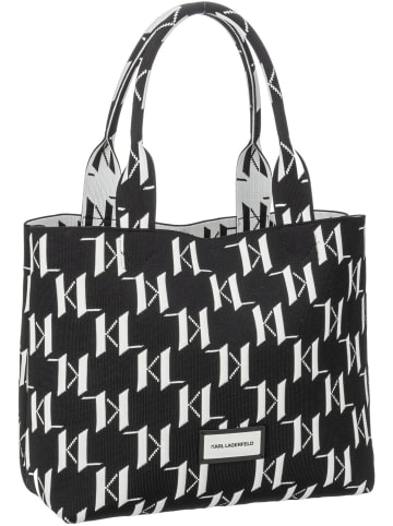 Karl Lagerfeld Shopper K/Monogram Knit LG 241W3032 in Black/White