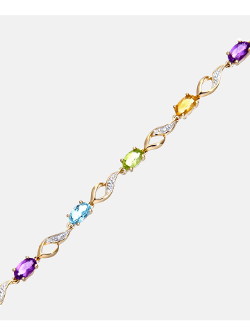 Diamant L'éternel Armband aus 375 Gelbgold mit Diamant mit Amethyst